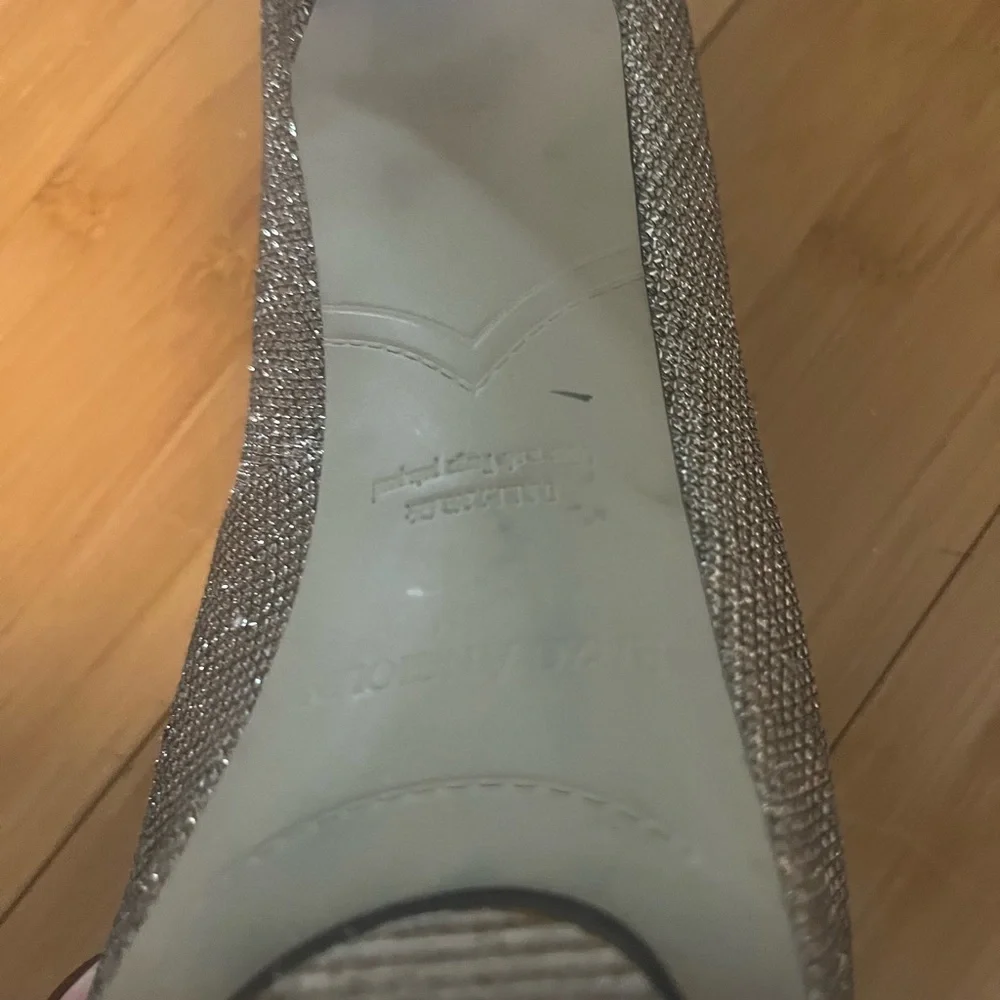 Enzo Angiolini Size 9.5 glitter platform peep toe heel